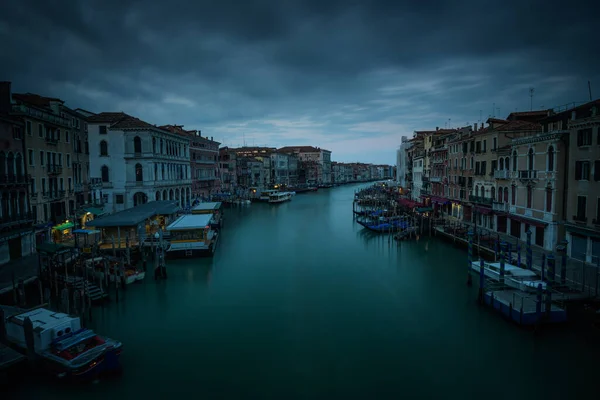 Vista Del Amanecer Desde Ponte Rialto Venecia Italia — Foto de Stock