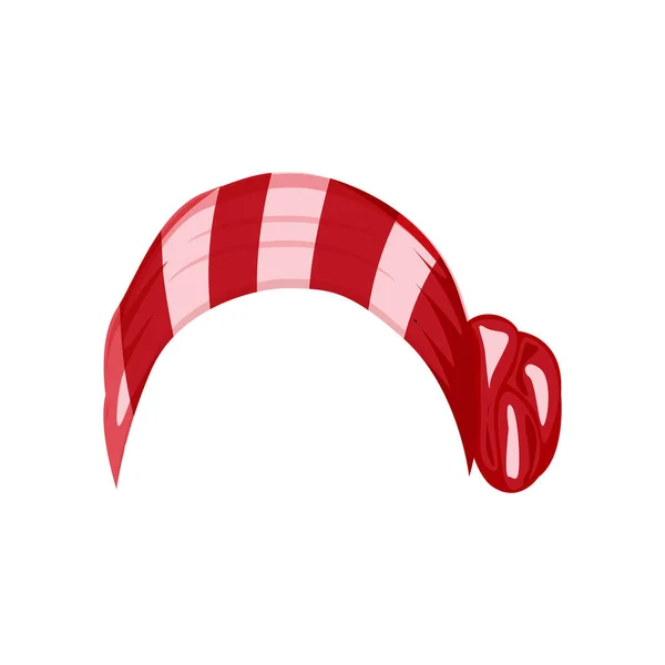 Red womens hair bandana vector illustration — 스톡 벡터