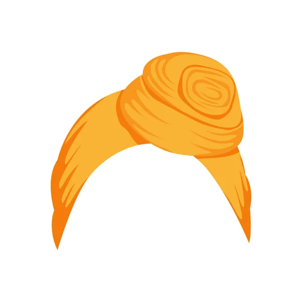 Yellow womens hair bandana vector illustration — Stock Vector