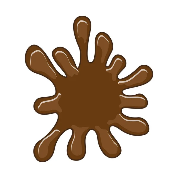 Chocolate splat vector ilustración — Vector de stock