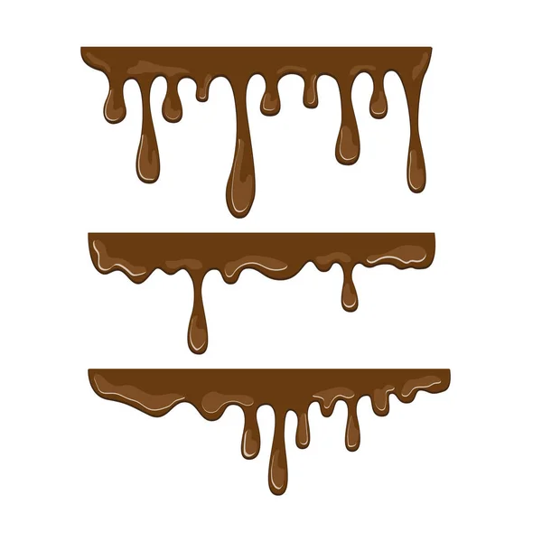 Conjunto de Chocolate splat vector —  Vetores de Stock