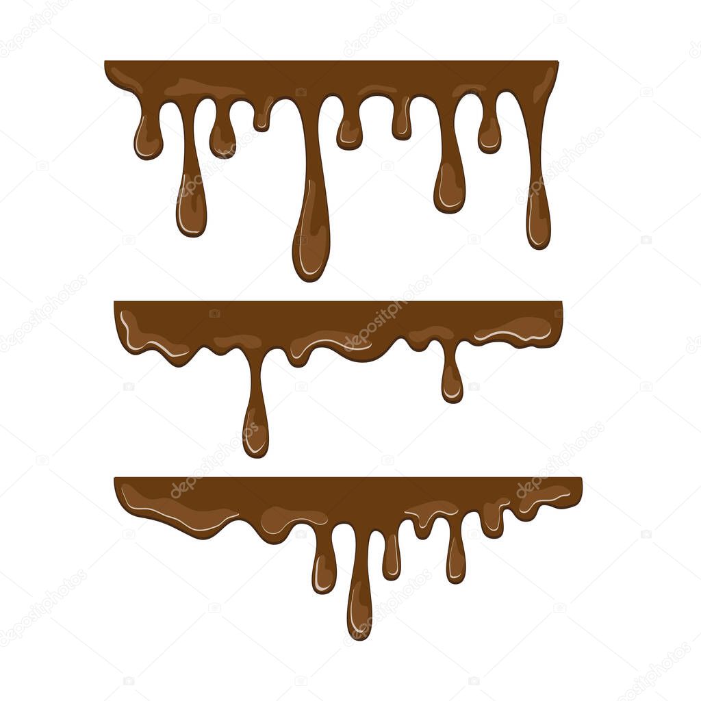 Set of Chocolate splat vector 