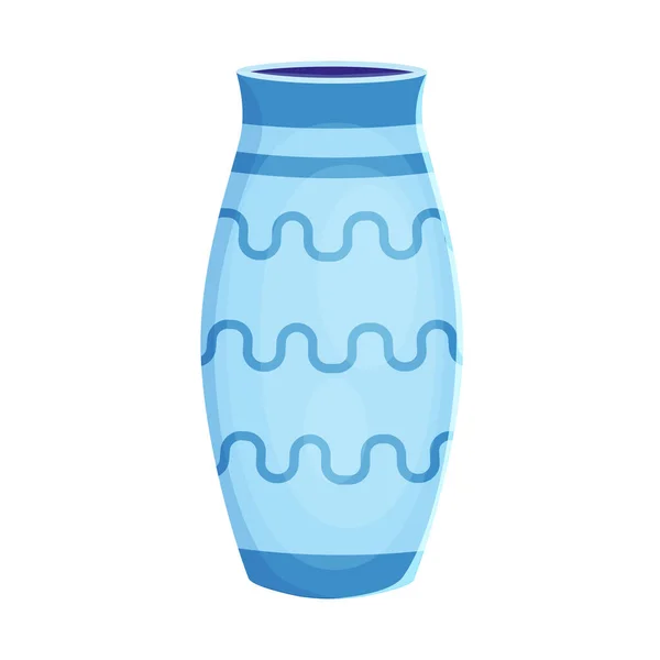 Ilustração do vetor Vaso cerâmico de Earthenware cor azul com ornamento —  Vetores de Stock