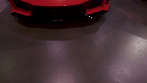 Bologna Italia Lamborghini Huracan Evo Dipamerkan Mobil Sport Super Ternama — Stok Video
