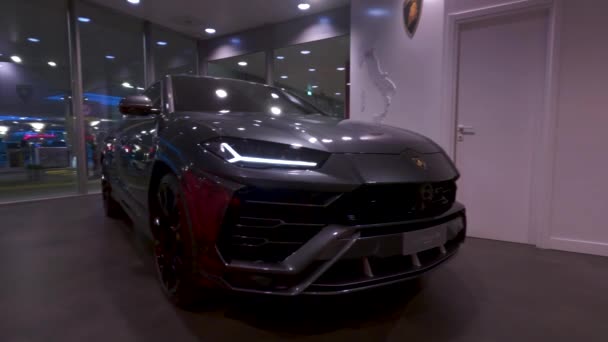 Болонья Італія Lamborghini Urus Suv Huracan Evo Виставці Знамениті Італійські — стокове відео