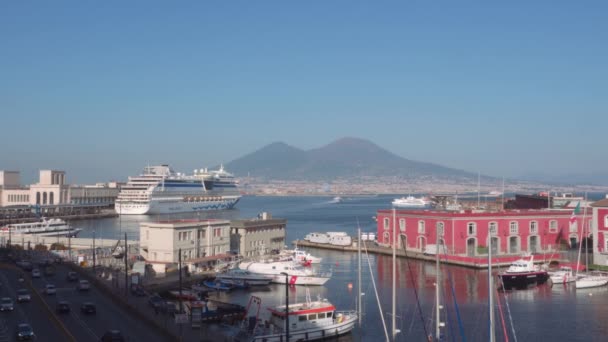 Неаполь Италия Июня 2022 Года Круизные Лайнеры Типа Aidastella Sphinx — стоковое видео