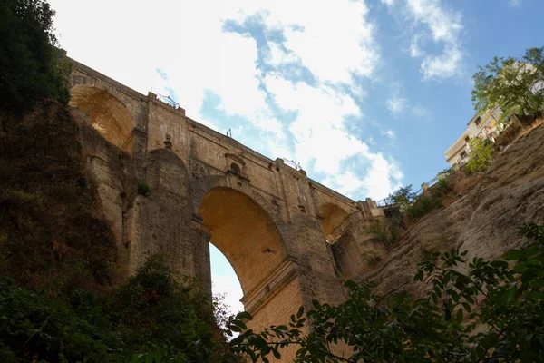 Panorámás Kilátás Ronda Malaga Spanyolországi Turizmus — Stock Fotó