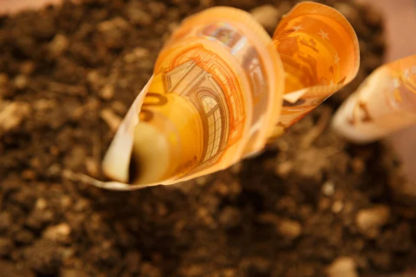 Toprak ve gübre 50 Euro 'luk banknotlar, kavramlar