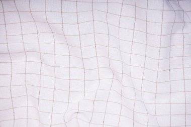 Antika kareli havlunun yakın çekimi - desenli arkaplan, üst görünüm.