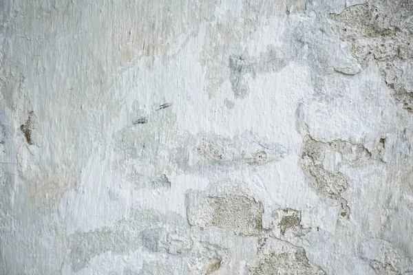 Old White Painted Limewashed Plaster Wall Texture Background Close — Stock Photo, Image