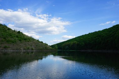 Ukrayna doğası. Batı Ukrayna 'daki Dniester Nehri. 