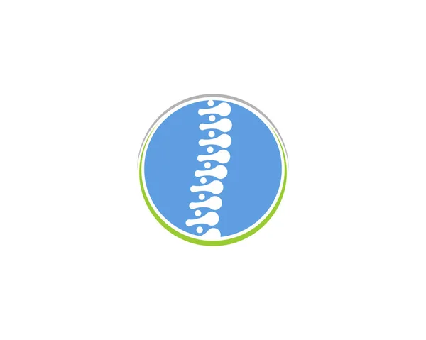 Espina Dorsal Forma Círculo Logo — Vector de stock