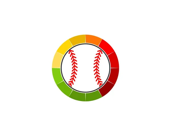 Baseball Nell Indicatore Del Tachimetro — Vettoriale Stock