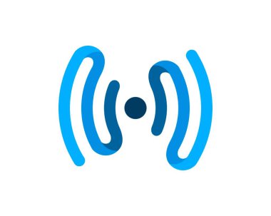 Mavi renkte soyut WIFI sembolü