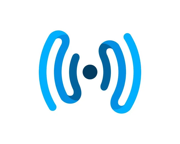 Símbolo Wifi Abstracto Colores Azules — Vector de stock