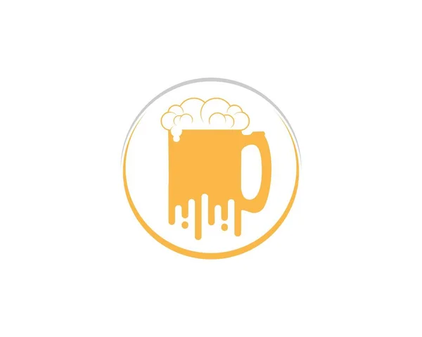 Cerveza Logo Del Círculo — Vector de stock