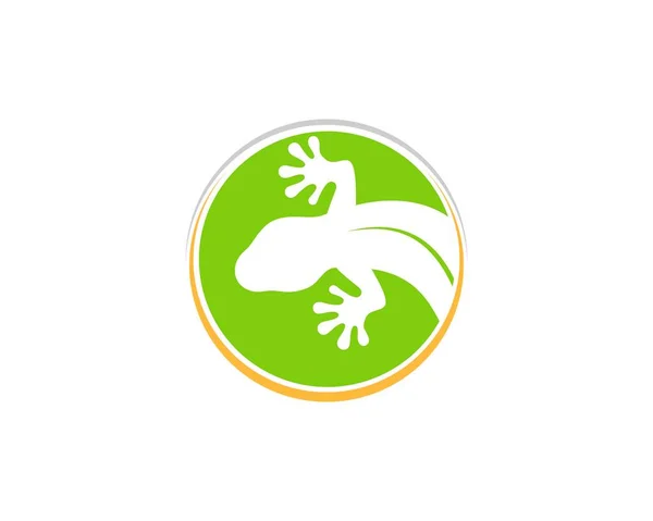 Gecko Kreis Logo — Stockvektor