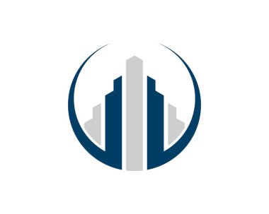 İçinde şehir kulesi olan daire şeklinde.