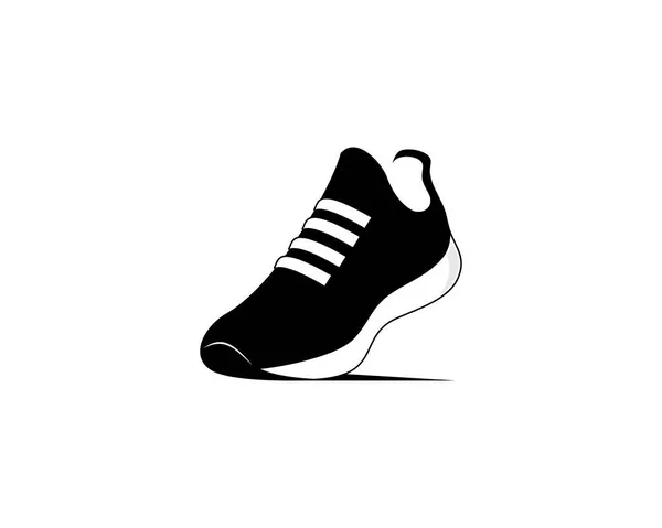 Schwarze Schuhe Vektor Logo Illustration — Stockvektor