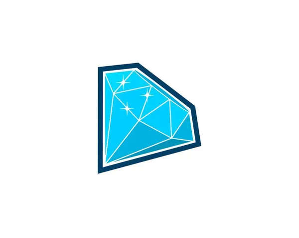 Diamanten Edelstenen Het Letter Logo — Stockvector