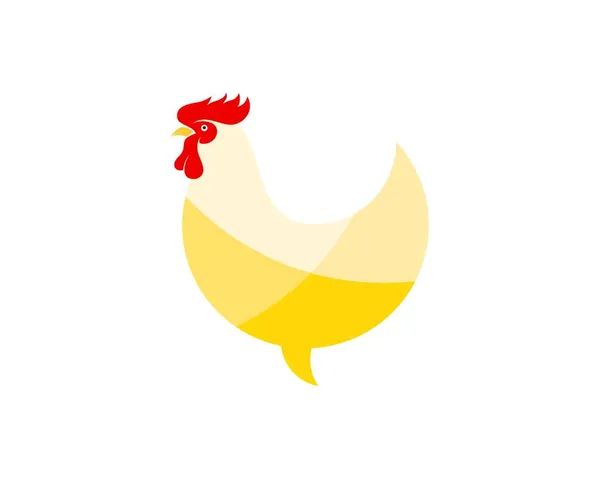Einfache Und Abstrakte Hühnerhuhn Gelber Farbe — Stockvektor