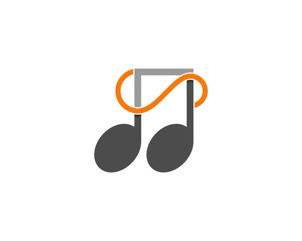 Note Musicale Avec Symbole Infini Entourant — Image vectorielle