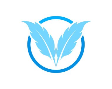 İçinde tüy ve V harfi olan daire şekli