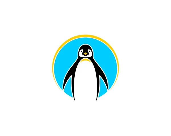 Пінгвін Логотипі Синього Кола — стоковий вектор