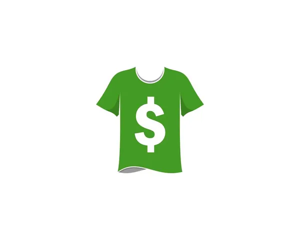 Shirt Con Simbolo Del Dollaro Centro — Vettoriale Stock