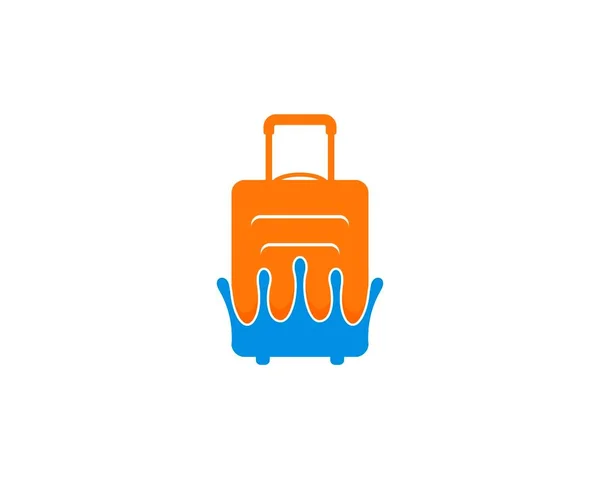 Travel Bag Splash Water Illustration — Stock Vector