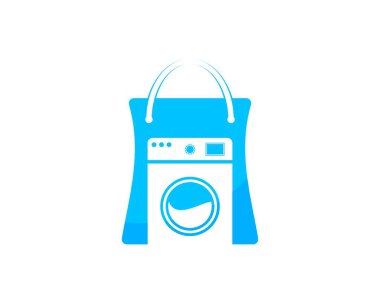 İçinde çamaşır makinesi olan bir poşet.