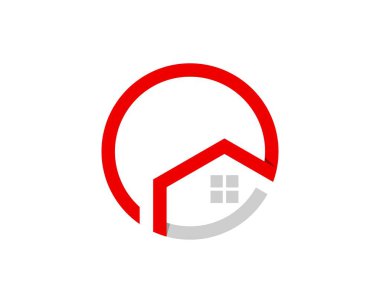 Daire şeklinde ve içinde basit bir ev.