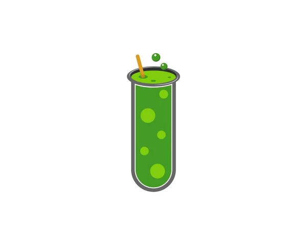 Grüner Trank Mit Rühren Inneren — Stockvektor