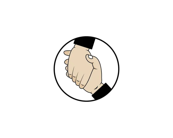 Aider Les Mains Intérieur Logo Cercle — Image vectorielle
