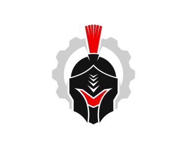 İçinde Spartalı miğfer olan mekanik teçhizat