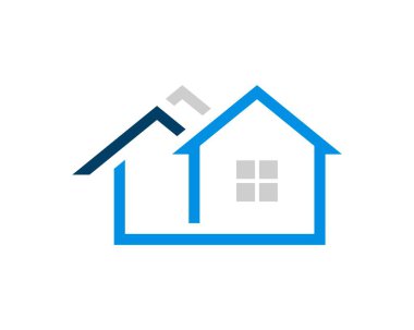 Mavi renklerde soyut ve sonsuzluk evi