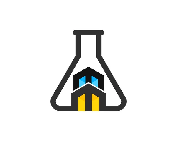 Triangle Bottle Laboratory Abstract Building — 图库矢量图片