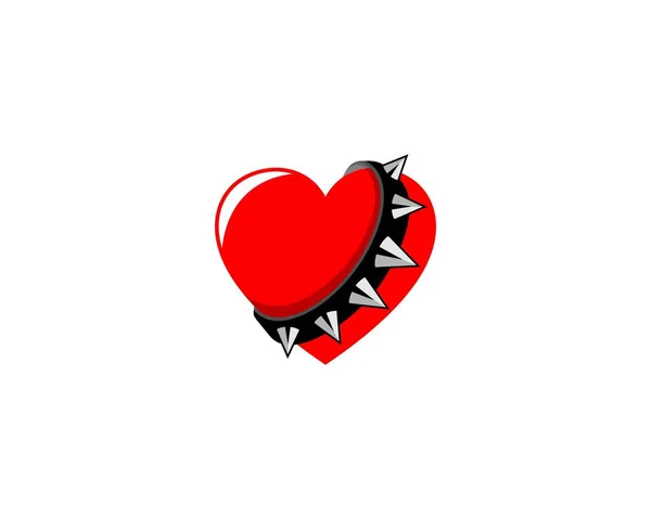 愛のロゴのブルドッグカラー — ストックベクタ