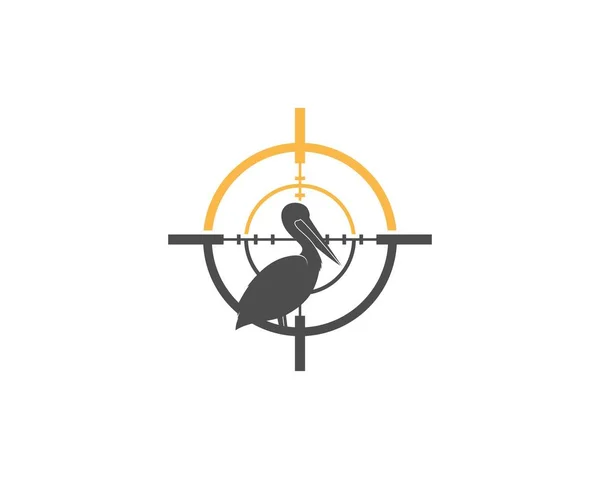 Снайпер Цель Пеликаном Внутри — стоковый вектор