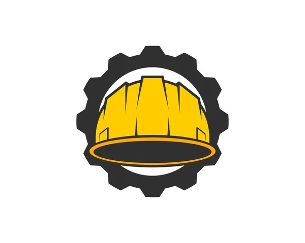 Mechanical Gear Safety Helmet — Stock Vector