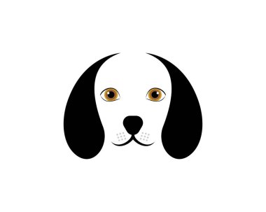 Şirin yüzlü basit bir köpek kafası.