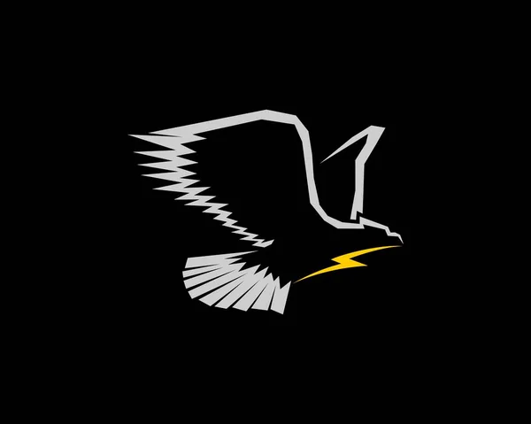 Fliegender Adler Mit Energiesymbol Der Mitte — Stockvektor