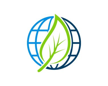 İçinde yaprak olan soyut bir dünya.