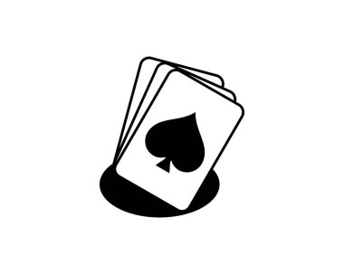 Delik illüstrasyon logosundan as poker kartı
