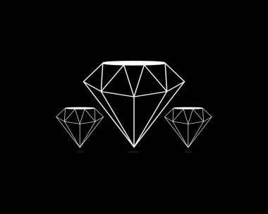 Siyah arkaplanı olan elmas mücevherler