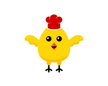 Little chicken with chef hat on it