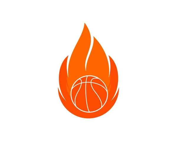 Fire Basket Ball — Stock Vector
