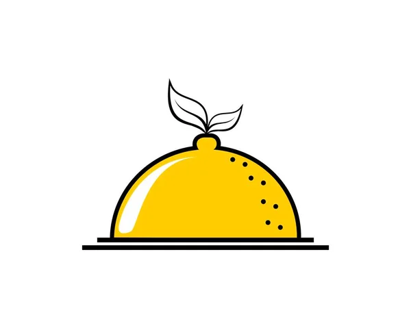 Lemon Cover Food Shape — ストックベクタ