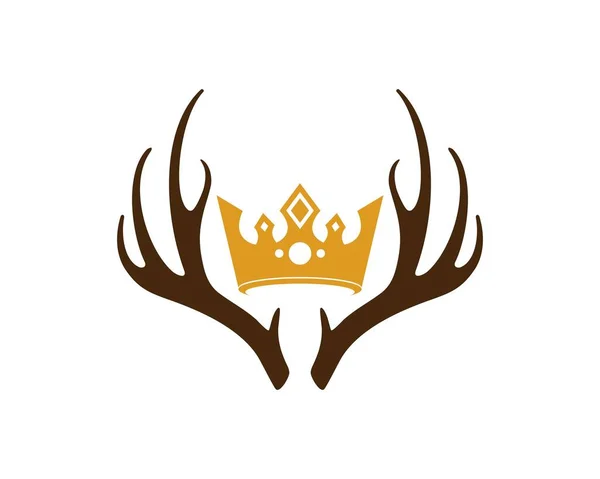 Deer Antlers Crown — Vector de stock
