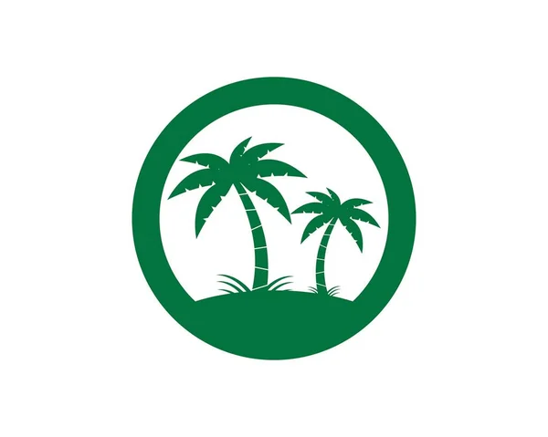 Circle Shape Palm Tree — Stock Vector